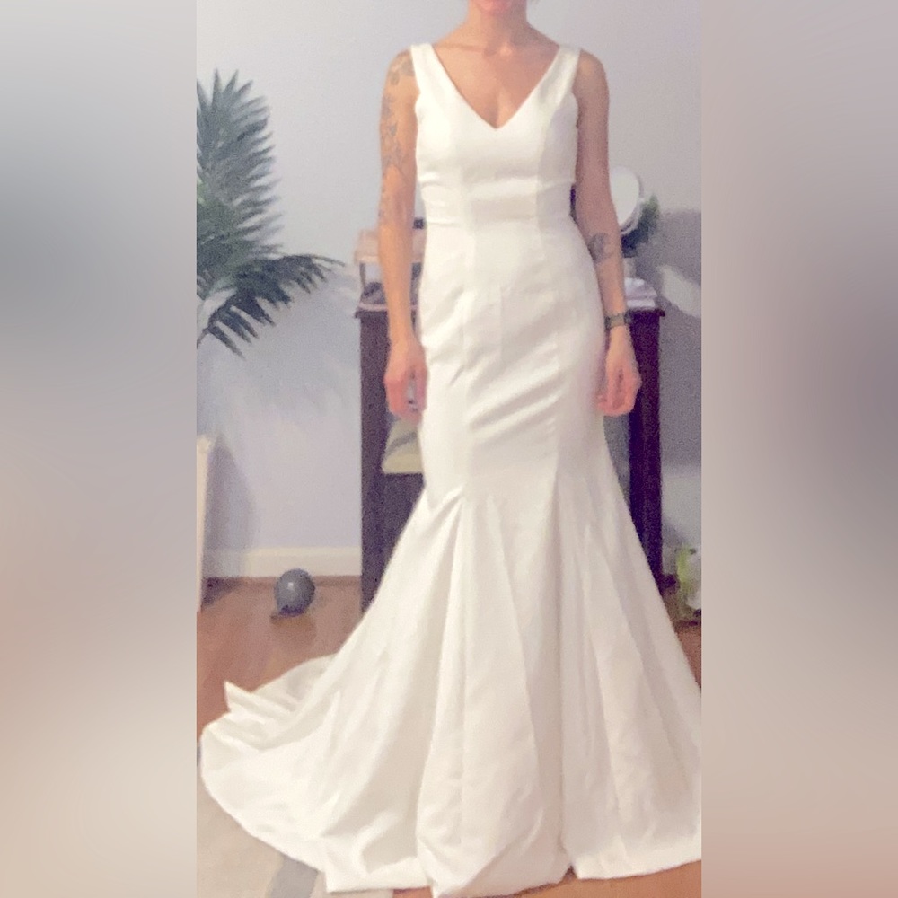 Etsy Crepe Jersey Fit and Flare wedding dress